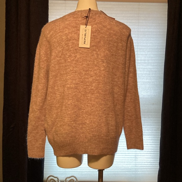 For The Republic fuzzy purple sweater with knit “ECLECTIC” graphic size S NWT - Picture 6 of 7